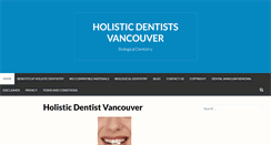 Desktop Screenshot of holisticdentistvancouver.com